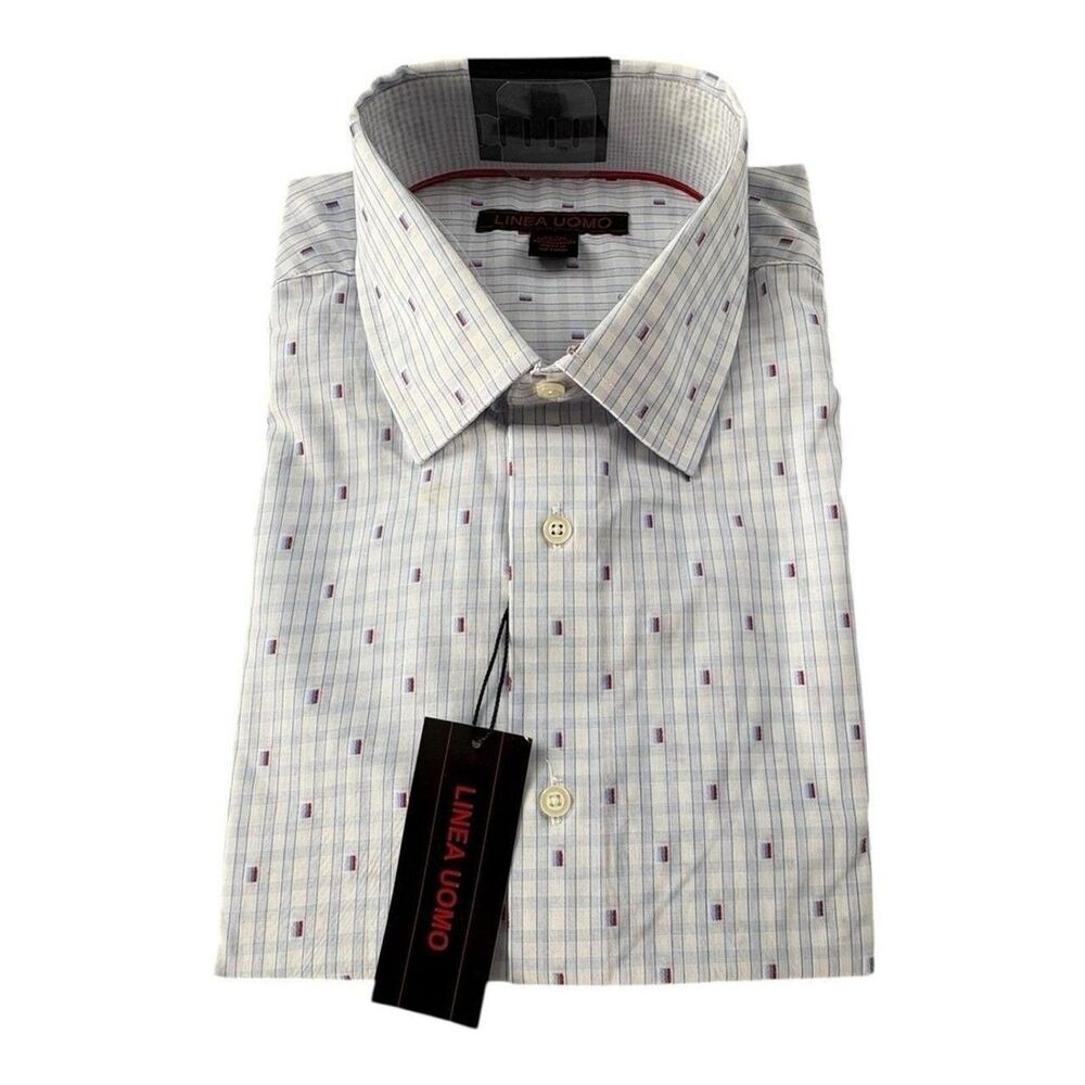 Linea Uomo Men’s Long Sleeve Dress Shirt 16 34/36 – New